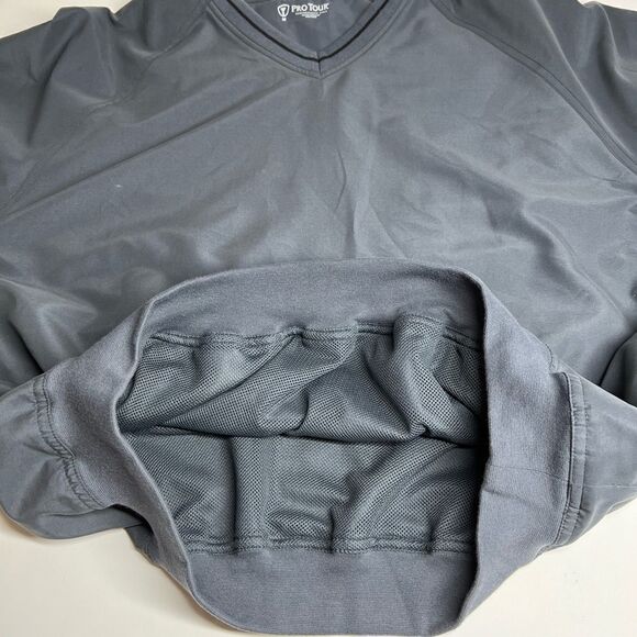 Golf ProTour MICROFIBER WINDSHIRT Gray Size M Sleeves Zip detachable - Picture 6 of 13